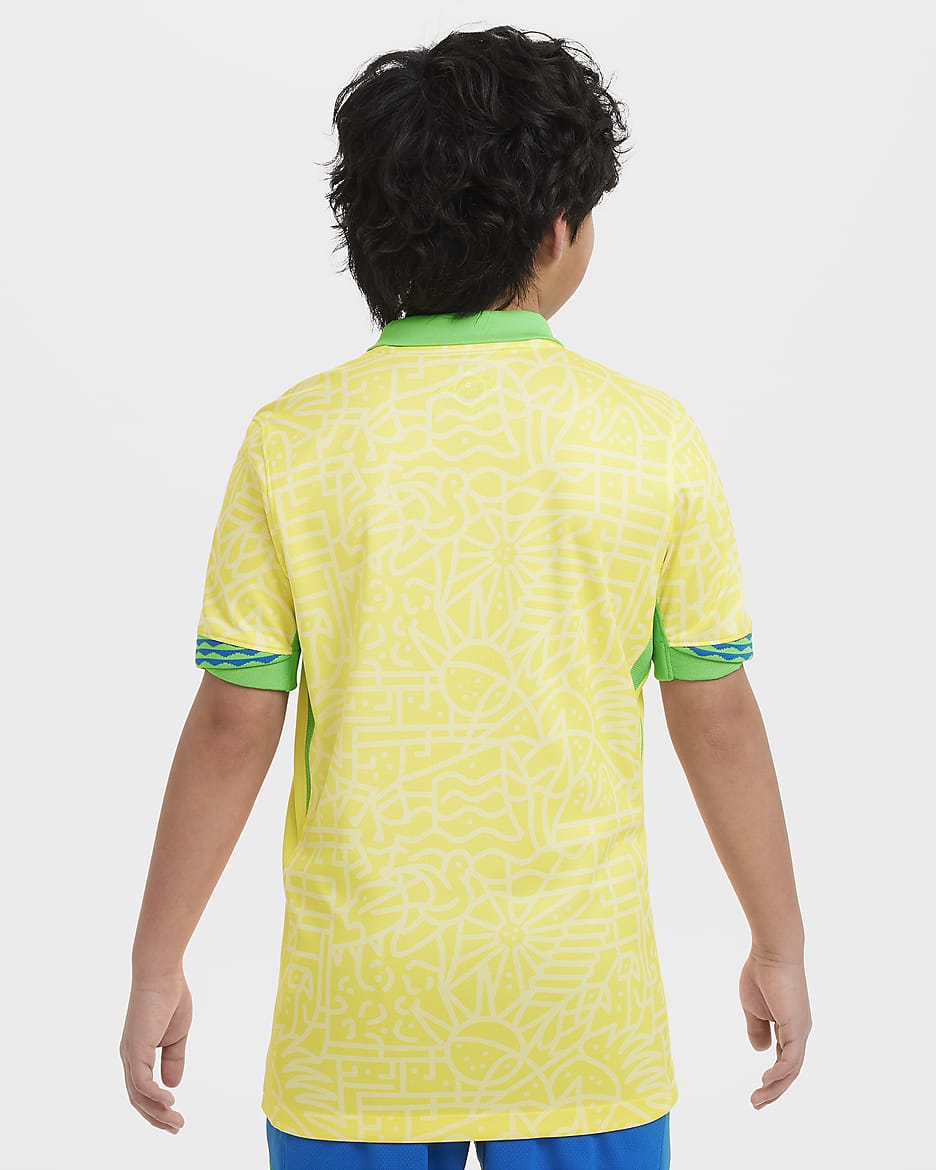 Primera equipacion Stadium Brasil 2024 Camiseta de futbol de replica Nike Dri FIT Nino a. Nike ES